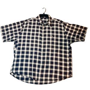 BURBERRY - Men’s checkered button down 100% Imported Cotton Short sleeve shirt